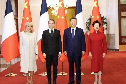 习近平同法国总统马克龙会谈